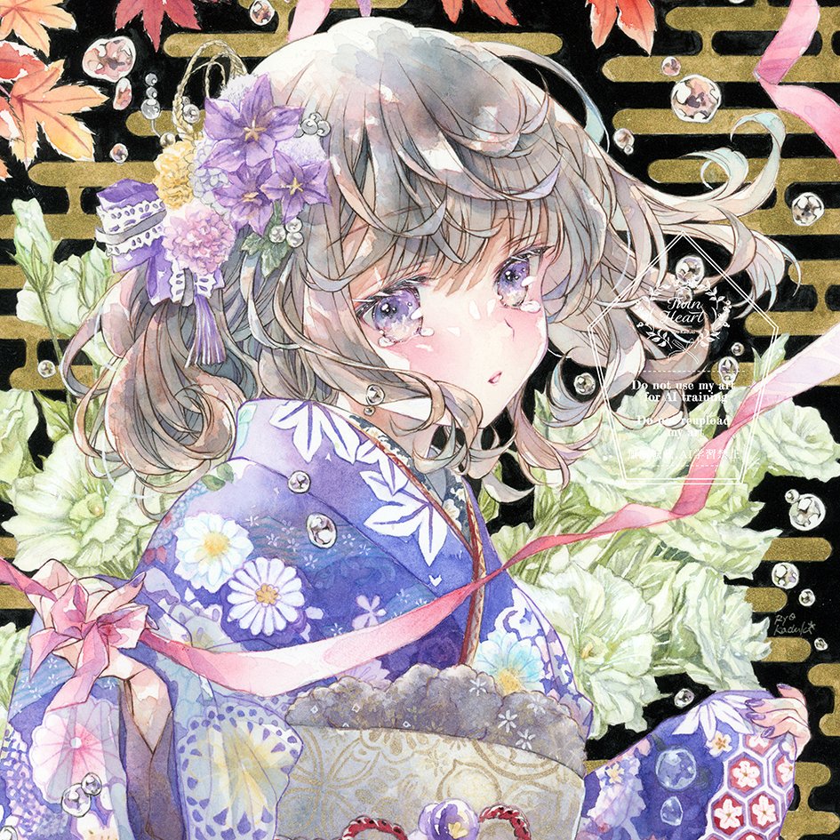 3月になったのでフォロワーさんに自己紹介しようぜ 透明水彩＋顔彩で儚