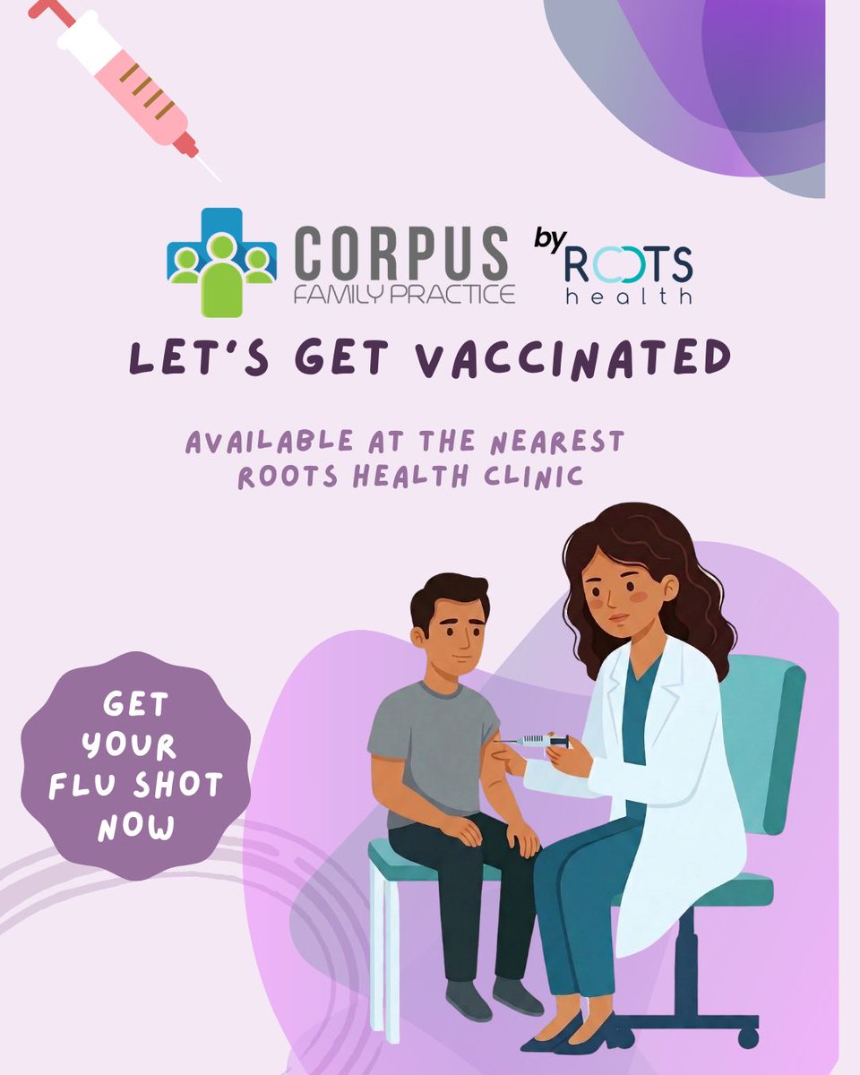 CorpusFpus's tweet photo. 🦠 Flu still causes serious illness each year. Stay protected. If you may be missing a flu or COVID vaccine, call our clinic to schedule.
📞 (361) 208-2453 https://t.co/Cnx30S1DKp