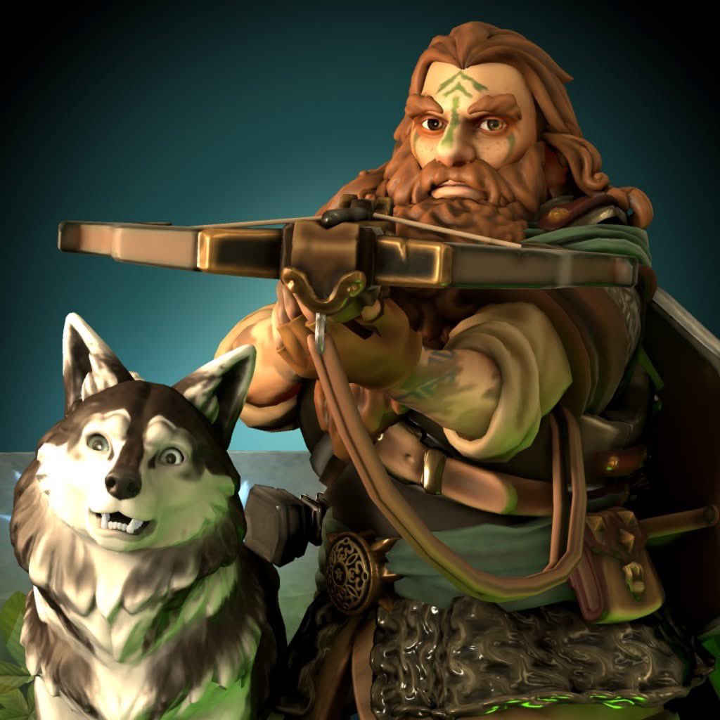 HeroOfTheForge's tweet photo. @HeroForgeMinis Thaldrik Ironbark, the dwarven Beastmaster Ranger/Battlemaster Fighter of Secomber, was a member of the Ironeater clan of Dwarves that are the remnants of the Ancient kingdom of Dardath, and later the Fallen Kingdom and its successor, Phalorm. https://t.co/2dGD51m7FF