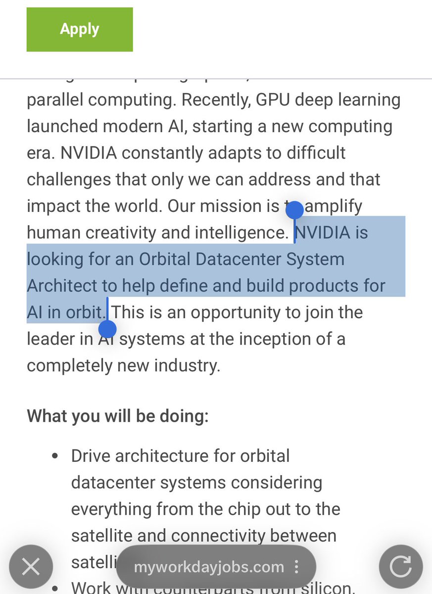 ai in space is happening fr fr