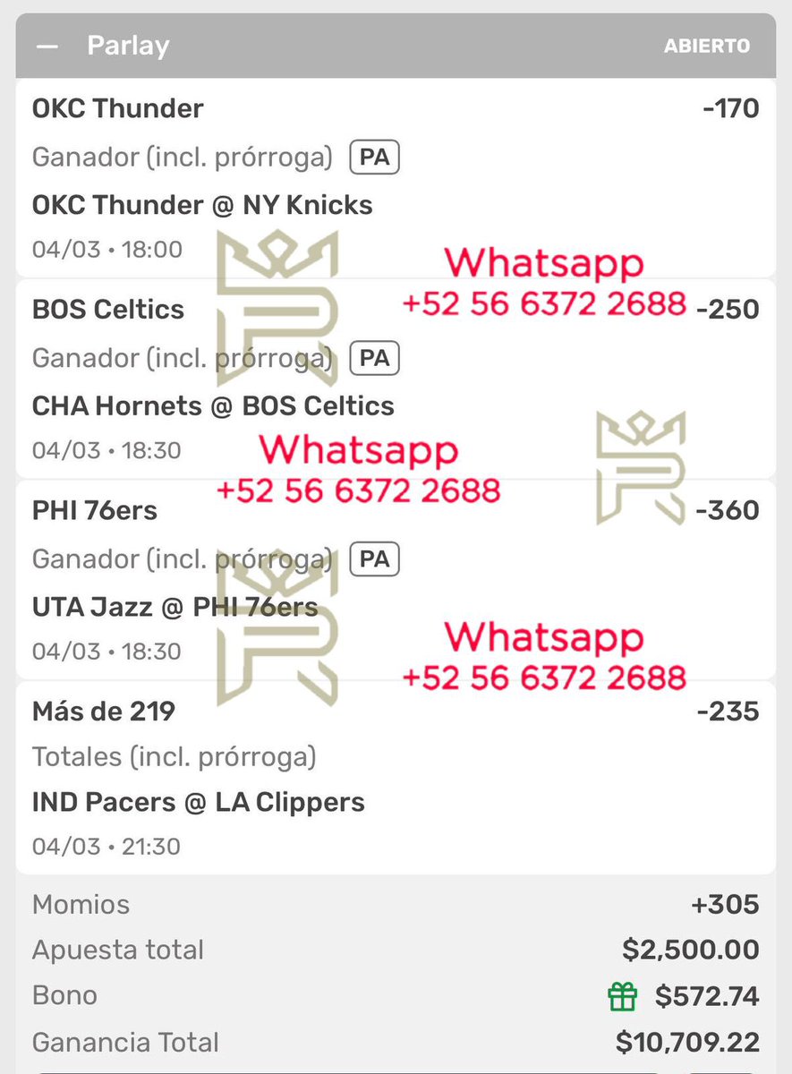 PickCristianRey's tweet photo. 🐨 KOALA - MAMALEY NBA ⛹️‍♂️⛹️‍♂️ ⛹️‍♂️

Vamos en busca de +$10,700 MXN 💸 con este MOMIAZO +305 🧨🧨🧨

Para desbloquear su APUESTA FUERTE 🔐 necesito 100 likes/comentarios 🤝 https://t.co/G856NvweFR