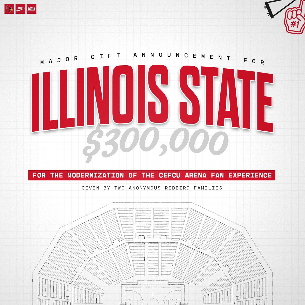 ISURedbirds's tweet photo. Thank you to our fantastic donors for investing in our game day atmosphere🤩

DETAILS → https://t.co/rtHCFfhPgD https://t.co/Pe4pugkW9P