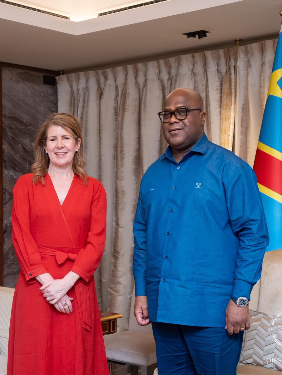 #RDC  :Au cours de l’entretien qu’elle a eue avec le Président de la République <a href="/fatshi13/">Félix A. Tshisekedi</a>  ,Madame  <a href="/jenniferchapman/">Jennifer S. Chapman</a> , ministre d’État au Développement international et de l’Afrique du Royaume-Uni, a réaffirmé l’impératif d’assurer le respect de la souveraineté et de l’intégrité