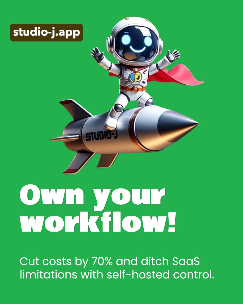 STUDIO_J_app's tweet image. We KILL SaaS RENT! - Easy setup, database-free, Easy AI integration! #STUDIOJ #FutureOfWork