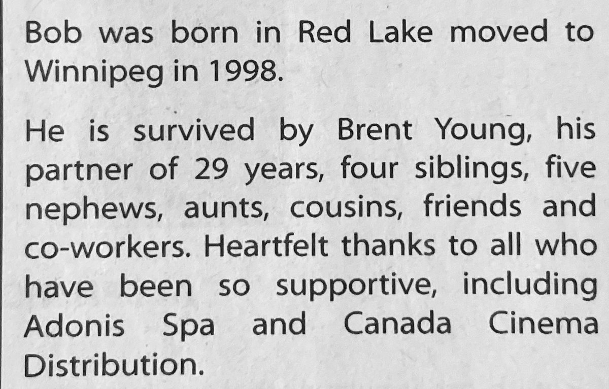 Bob Burgess was a drag icon. He was Gloria Booths and, with partner Brett as Pictoria Secrete, they were Picky and Gloria. They were mainstays at Pride events and Premier Wab Kinew said he had “shared joyful moments” at parades with them #RIP <a href="/WinnipegNews/">Winnipeg Free Press</a> passages.winnipegfreepress.com/passage-detail…
