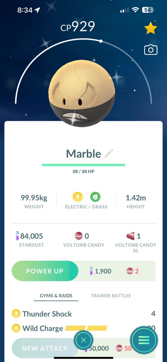 Firehawk87_TV's tweet photo. . . . I got a shiny in Go~ XD
Howst da fucketh do I randomly get a shiny Hisuian Voltorb (I evolved it already) from that research thing?
There’s my luck for the month xD https://t.co/gsQedGQVww