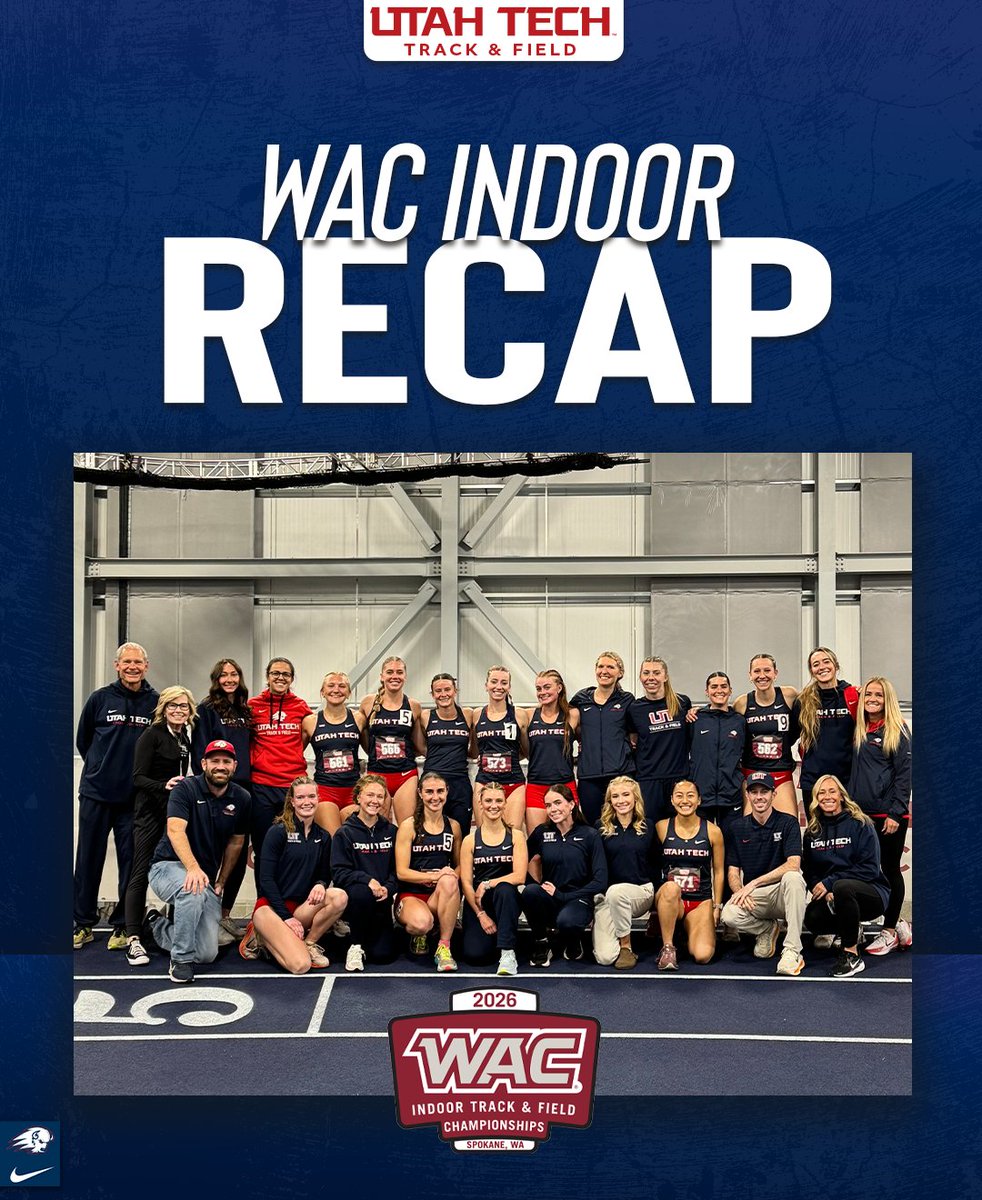 Utahtech_TfXC's tweet photo. WAC Indoor T&F Championships Recap!
📰- https://t.co/JxUhhbE6yx
#UtahTechBlazers | #WACtrack https://t.co/bU0jRw8f6T