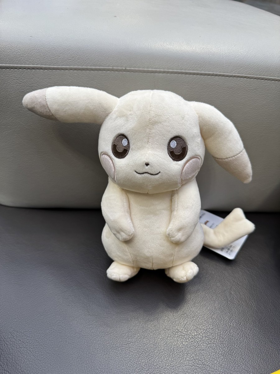 出張の行き道なのに、たまたま見かけたうすいろピカチュウのぬいぐるみ