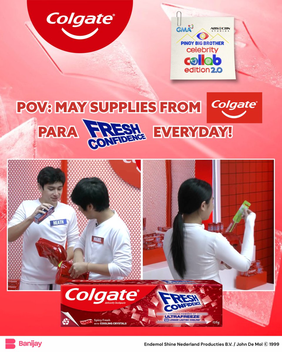 PBBabscbn's tweet image. Freshness overload talaga kapag may supplies ng Colgate!

#PBBCollab2point0 #Colgate #FreshConfidence