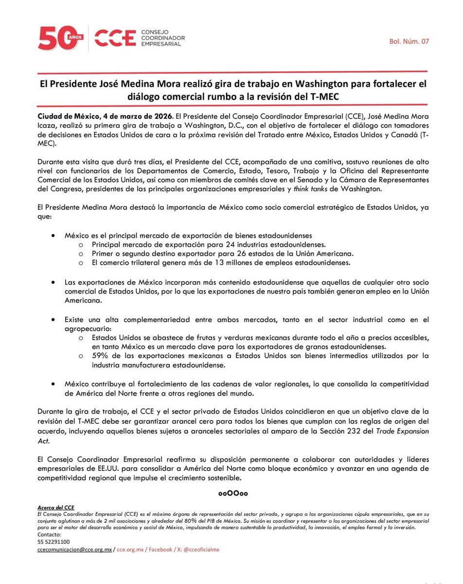 Consejo Coordinador Empresarial CCE tweet media