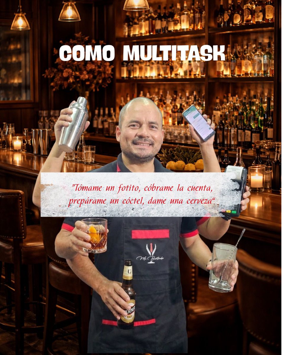 BJotaMB's tweet photo. 🍸✨ “Cómo me ven los clientes…”

Ser bartender es más que solo hacer cócteles… es tener muchos poderes tras la barra. 🍹🔥

¿Faltó alguno? 👀
Te leo en comentarios 👇

#MrBartender #BartenderLife #DetrásDeLaBarra #BartenderHumor https://t.co/1JPjM6Ltxx