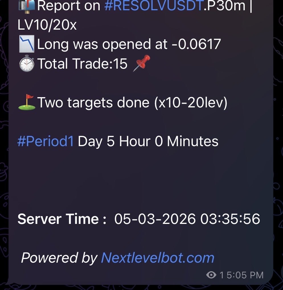 Berryaurum's tweet photo. $RESOLV $USDT

Hit Take Profit 2🎯
Time 5:05pm
Only our 15th long trade on $RESOLV since 08/2025. 

Remember 🚨‼️🚨‼️🚨‼️

Step 1: Take Profit 1 hit
Step 2: Adjust Stop loss to TP 1 
Step 3: repeat for Targets 2-4

Not financial advice

#DayTrading #Altcoins #Bitcoin #Ethereum https://t.co/oyq2U8ROCp