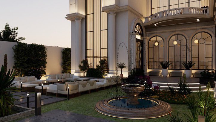 arch_alsaeedi's tweet photo. قصر على شكل حرف u 
هذا التصميم ماهو لي ولكن بصراحه تصميم فخم ما يطلع الا من معماري متمكن . 
لاحظوا وزنيه العناصر التصميميه . ومستويات الواجهة كيف منتظمة . 
التصميم مفيد لعشاق النيو كلاسيك . https://t.co/KKRrpN1oBg