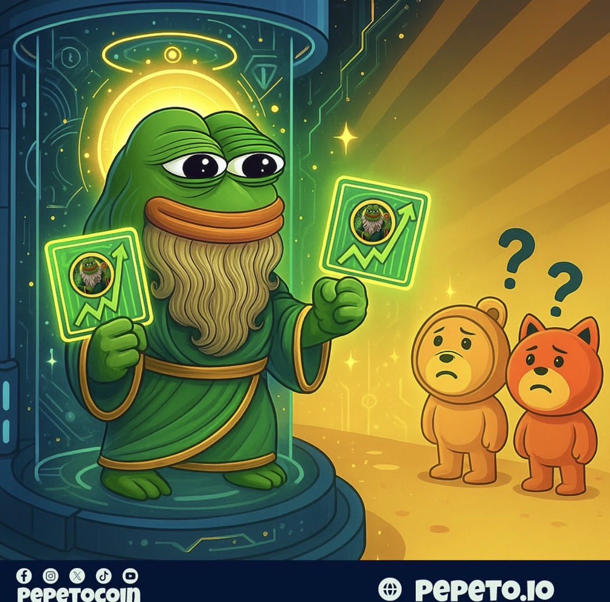 A new perspective from another timeline. 🐸✨💚

$PEPETO is not just a memecoin, it is the start of a new era in crypto. ⚡️

🔥 209 % staking rewards for holders

To invest, make sure to use only the official website🔗: pepeto.io 🐸

🎁 Join the $700K Giveaway