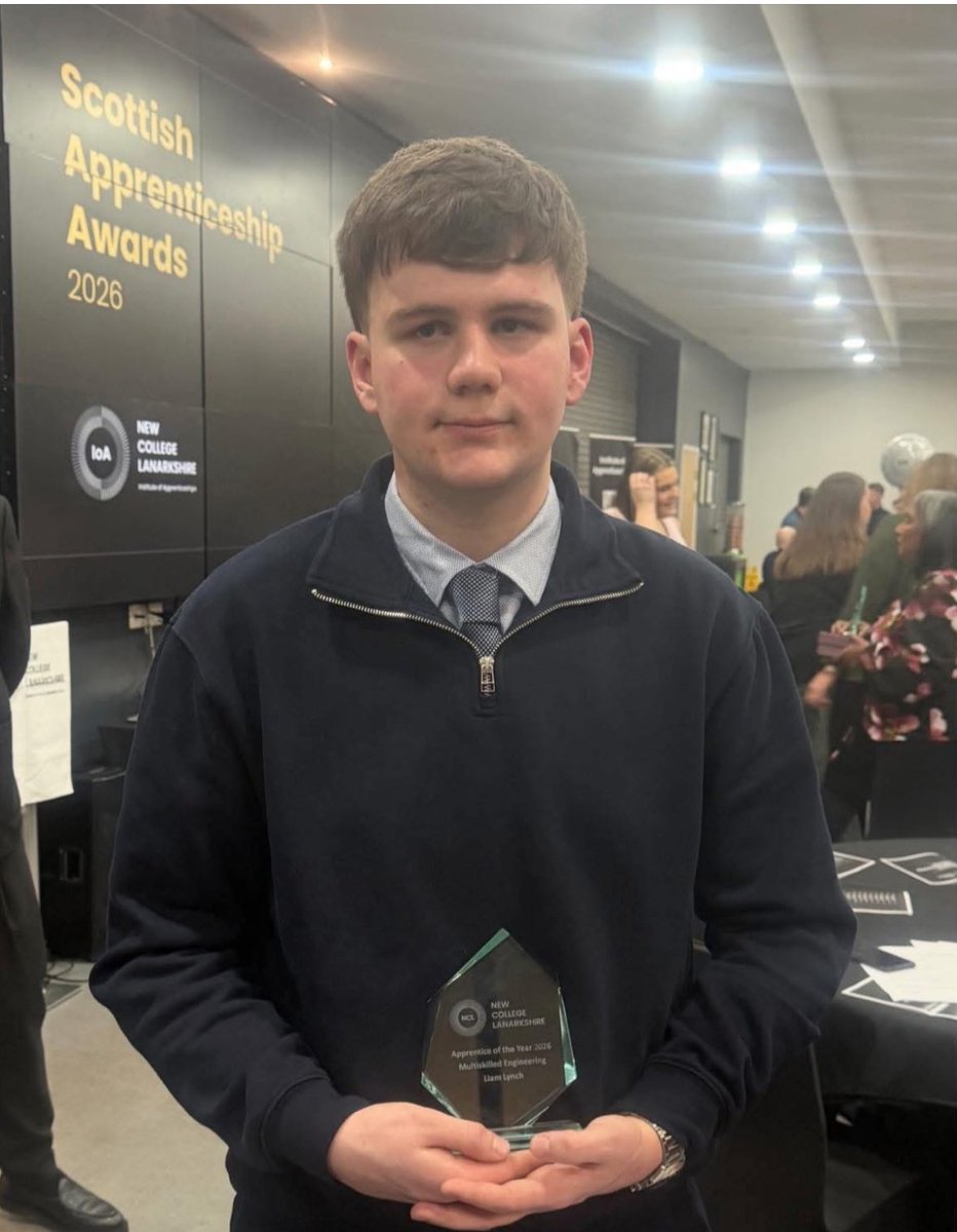 Well done to my Wee cousin Aka Mr  engineer apprentice of the year 2026
Go on our Liam