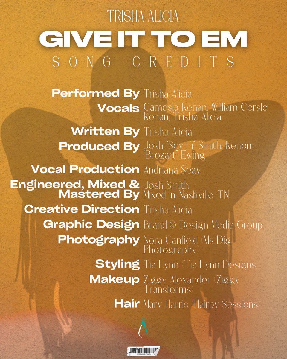 iamtrishaalicia's tweet photo. It takes a whole village to release good music. I’m grateful for my people! #songcredits #linernotes https://t.co/Dq9TvPYvEc