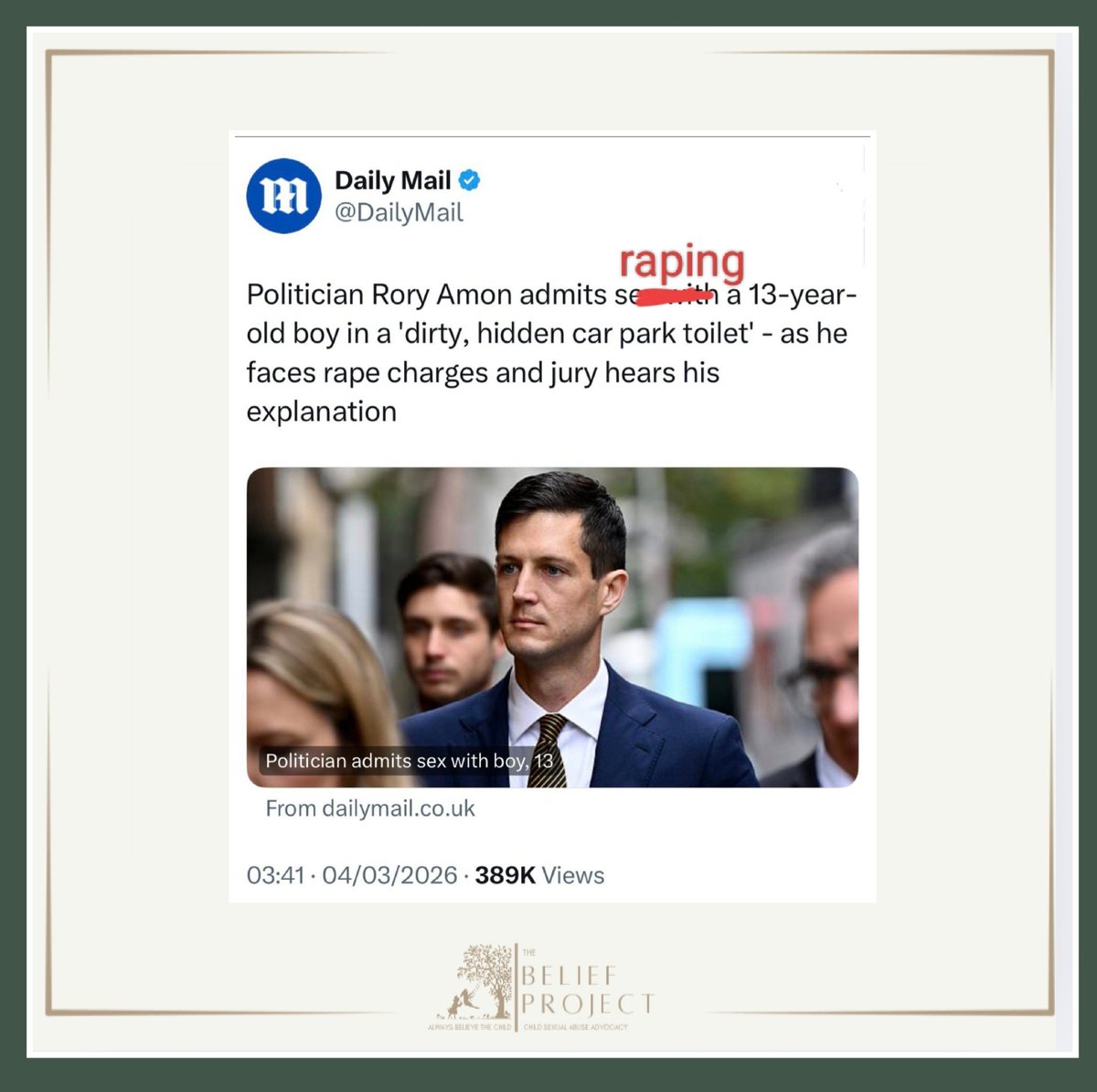 Australian Liberal party member Rory Amon has faced court and admitted to raping a 13 yr old boy.
Then tries to justify it
#Australia #liberals #childrape