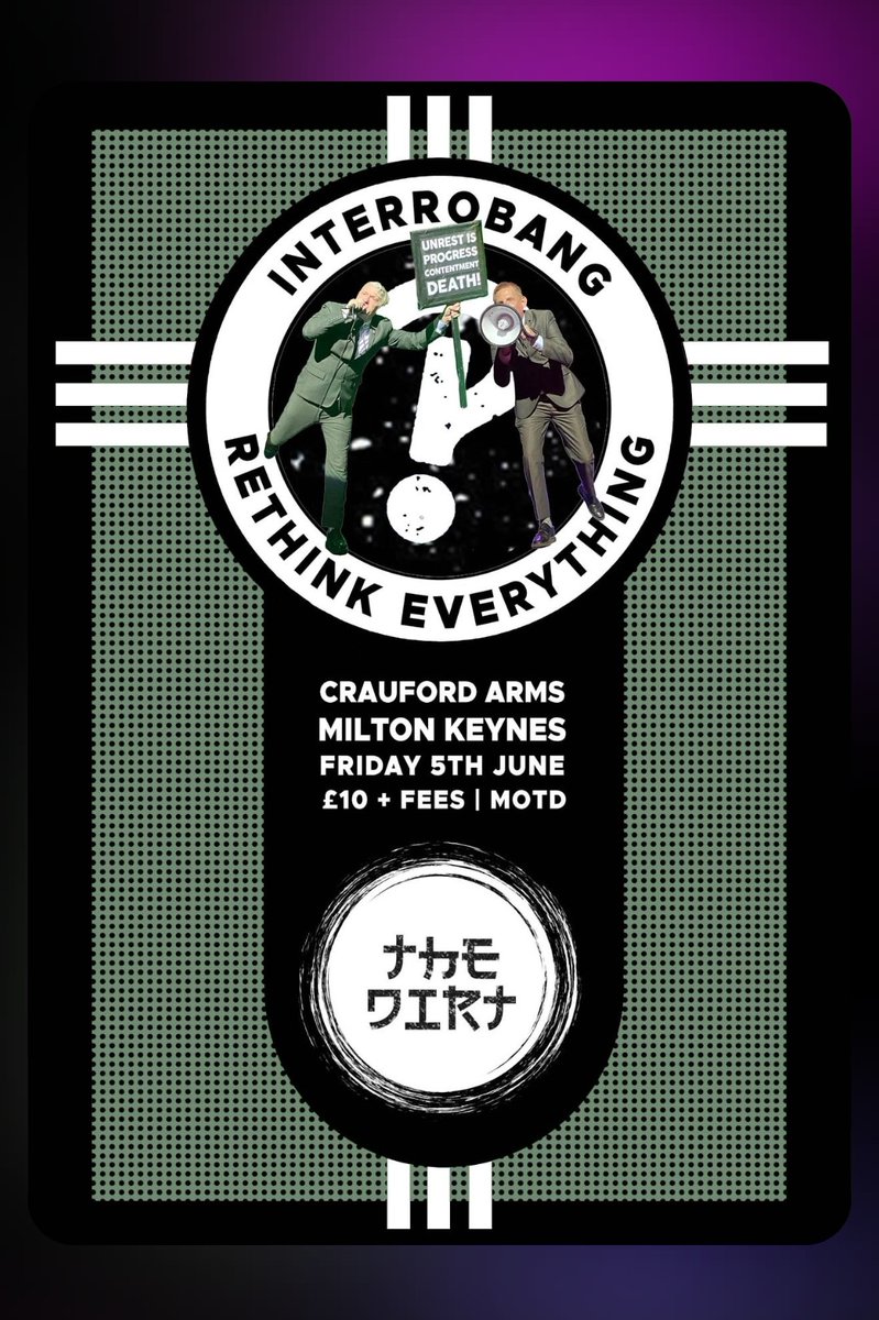 leon_pig's tweet photo. new gig to add
4th with Interrobang

Milton Keynes this one..
Crauford arms... 05.06

This follows 
Stourbridge - Newnham and Northampron next month https://t.co/VxtEwpEuLO