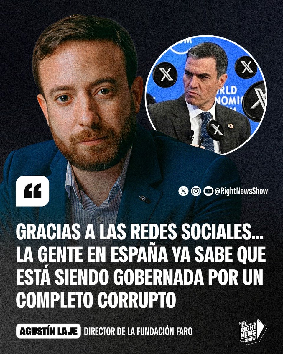 🇦🇷🇪🇸 | Agustín Laje destruyó al corrupto Pedro Sánchez: "Gracias a las redes sociales... España sabe que está siendo gobernada por un completo corrupto".