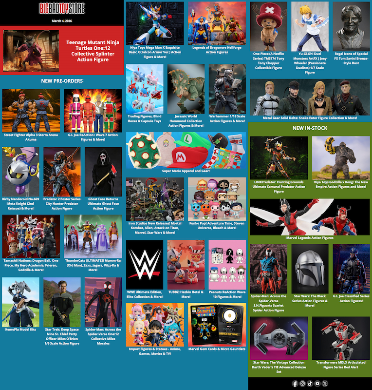 BigBadToyStore News: #TMNT, #StreetFighter, #GIJoe, #ThunderCats