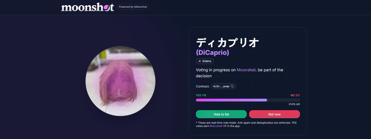 Exciting progress on our first listing! Find the details below.
: signup-moonshot.com/vote/4c1HzBShC…