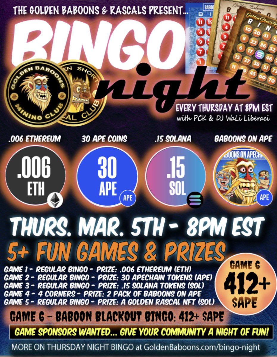 Golden Baboons & Rascals tweet media