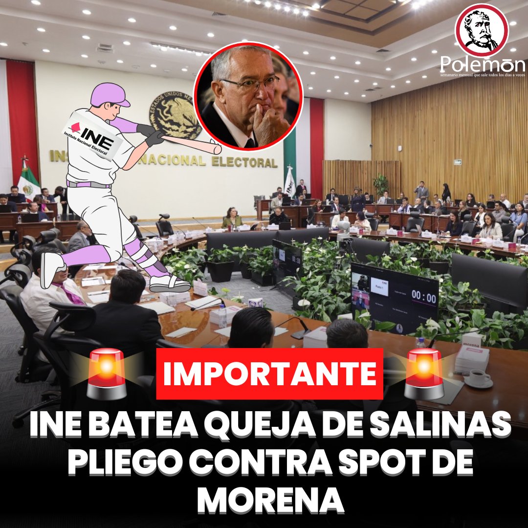 🚨 #IMPORTANTE | El Instituto Nacional Electoral (<a href="/INEMexico/">@INEMexico</a>) bateó la queja del empresario <a href="/RicardoBSalinas/">Don Ricardo Salinas Pliego</a> que pedía suspender la difusión de un spot de Morena al considerar que el promocional le imputaba hechos falsos y afectaba su imagen.

FOTO Ricardo Salinas Pliego: