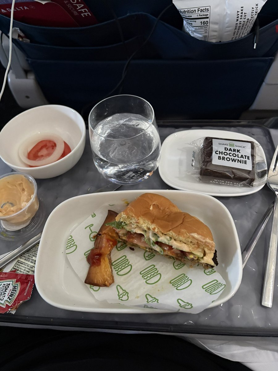DON8APPAREL's tweet photo. The #shakeshack burger on @delta is so disgusting it is inedible….. https://t.co/NUpbsIdbvR
