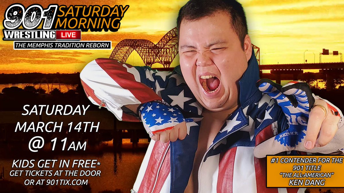 😲 After the events at the end of 901 Wrestling REBOUND, Ken Dang is looking for The Merc and Bishop Kage at 901 Wrestling Saturday Morning LIVE

📅 Saturday, March 14th @ 11am

📍 4798 Summer Ave
Memphis, TN 38122

🎟️ Get tickets at the door or 901tix.com