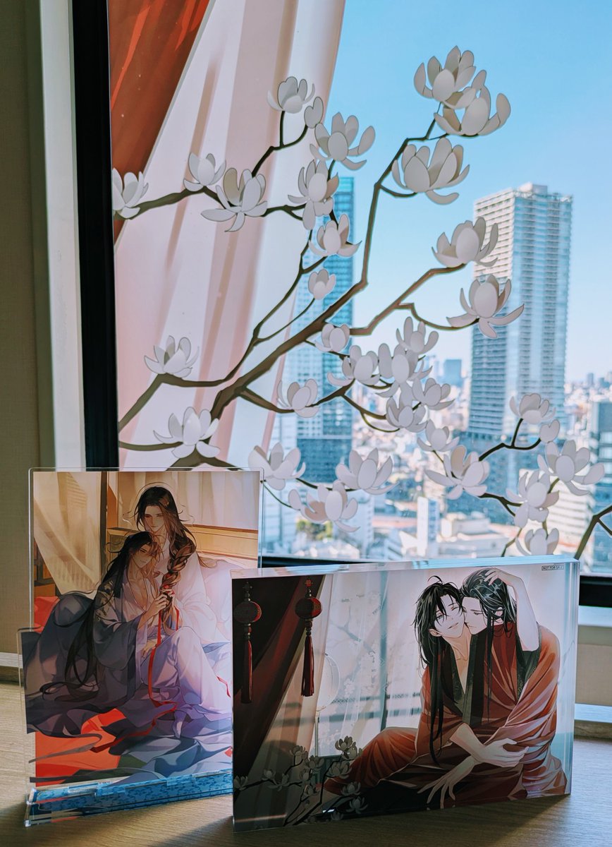 魔道祖師コラボルーム、初夜の間特典のアクリルブロック。茶屋の藍湛