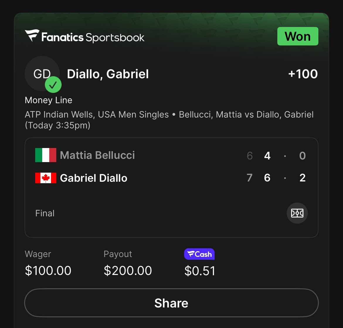 braydenhenry_'s tweet image. Gabriel Diallo is going to win Wimbledon ✅