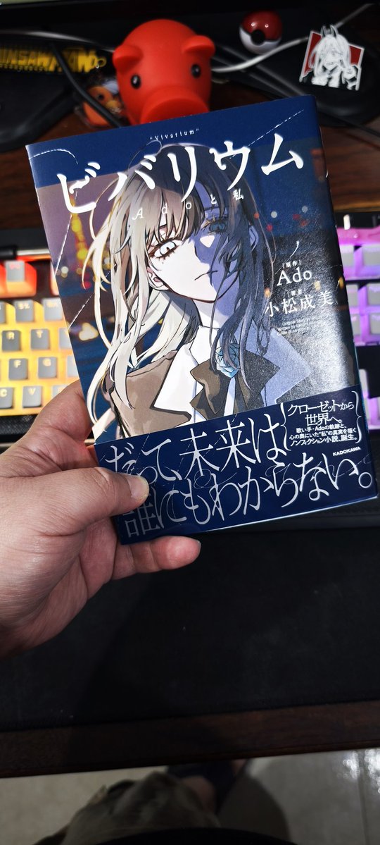 Ahora que estuve en Japón a la hora de regresar en el aeropuerto de Narita de me ocurrió entrar a una librería y encontré esta joyita de <a href="/ado1024imokenp/">Ado</a>, tocará usar un traductor para leerlo pero no importa! 🫰🏻