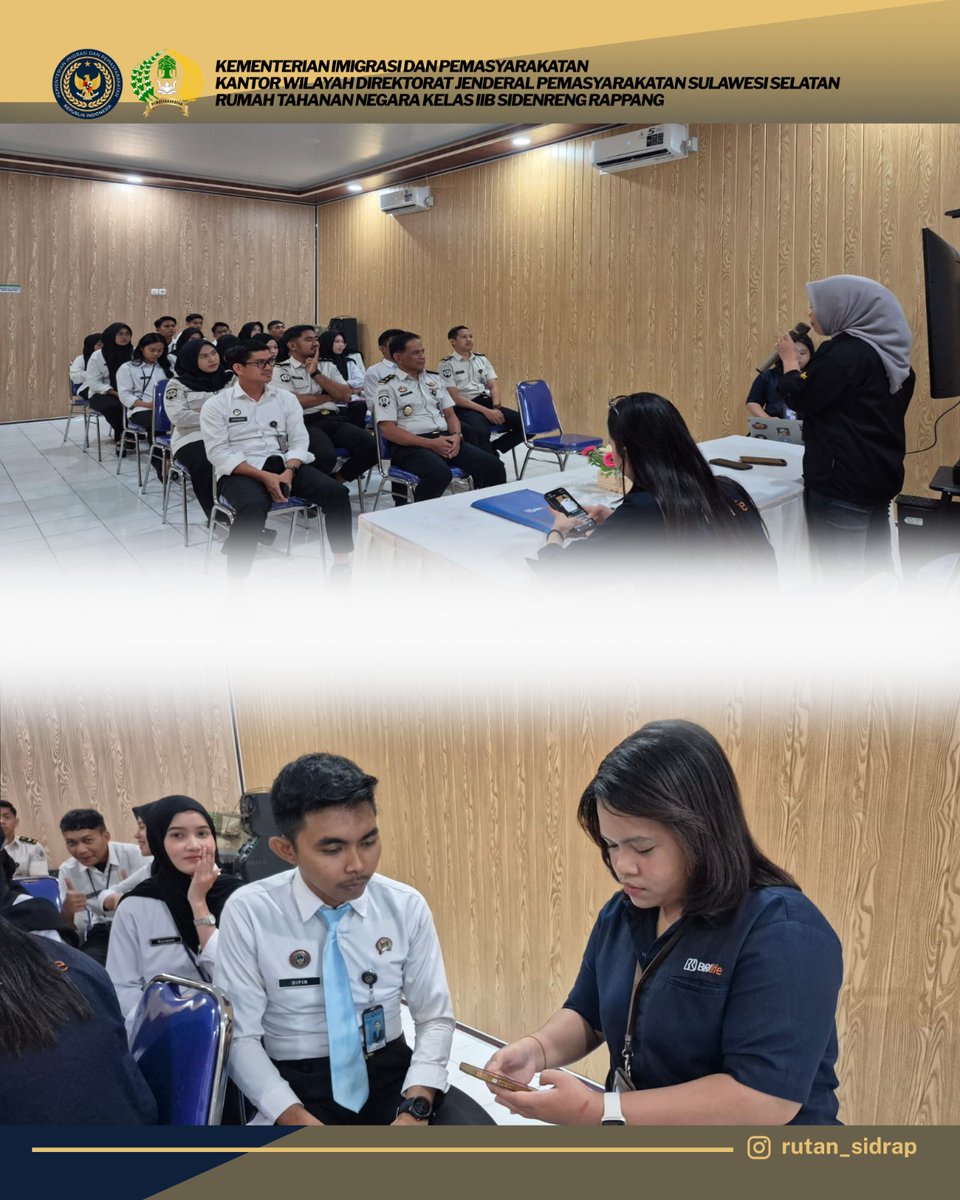 rutan_sidrap's tweet photo. Halo Sobat RuSiRa🙌

Jajaran Rutan Sidrap Mengikuti Kegiatan Sosialisasi Perencanaan Keuangan Masa Depan yang menghadirkan BRI Life sebagai narasumber merupakan upaya untuk meningkatkan pemahaman tentang pentingnya pengelolaan keuangan secara bijak dan terencana. https://t.co/rIB9IEuW4R