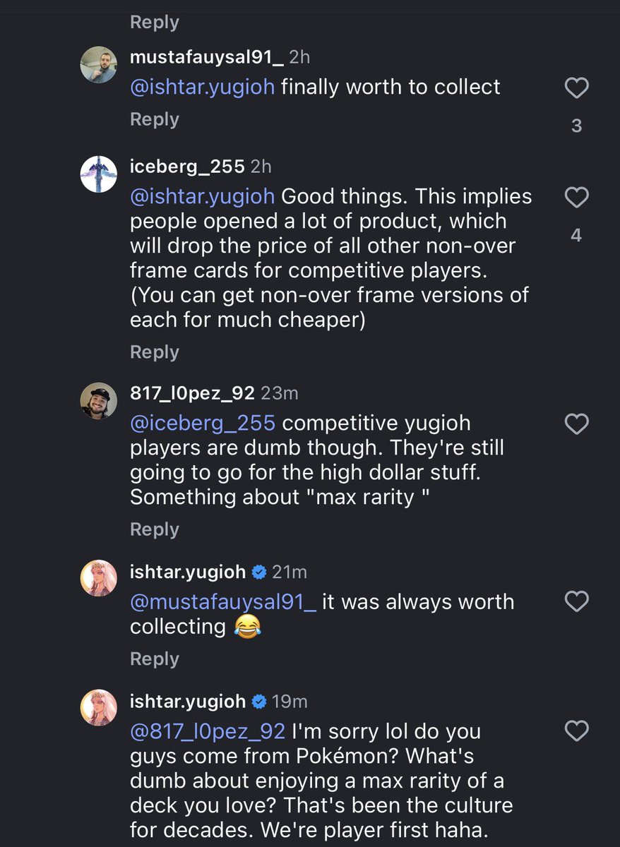 I love how overframes come out, improve YGO and get people excited, and then I get these kinda guys  mansplaining my own hobby to me while also insulting it and the fanbase still... holy larp.