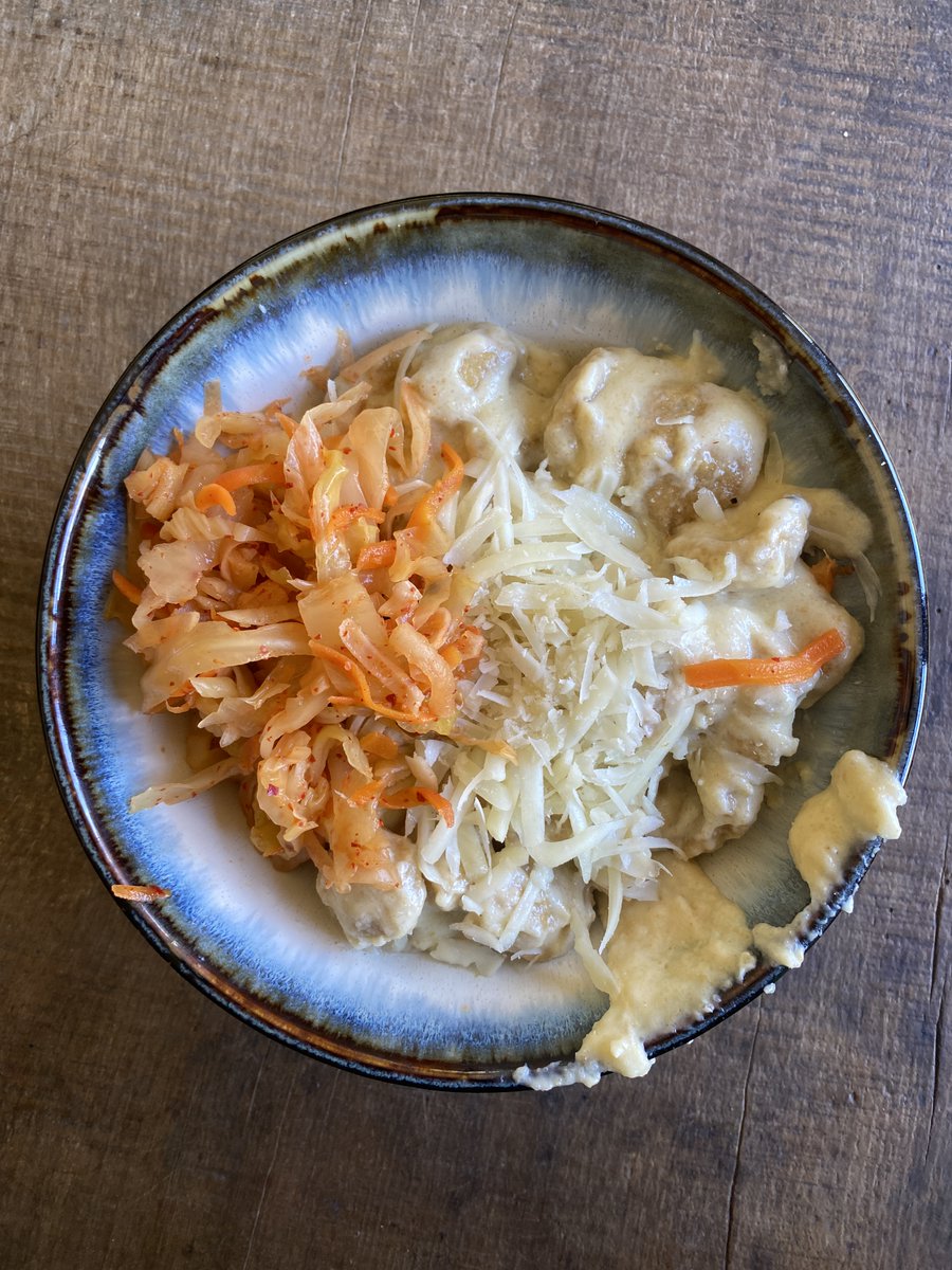 We are at 100% cheese self sufficiency now. It’s lovely having so much homemade cheese that we can use it in cheesy pasta sauce (I also grate some raw on top for extra cheesiness and raw cheese benefits).