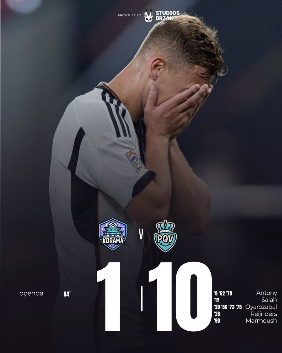 FULL TIME
<a href="/KDRAMAFC10/">K-DRAMA FC</a> vs <a href="/AnthonypqvFC/">Anthonypqv FC</a>