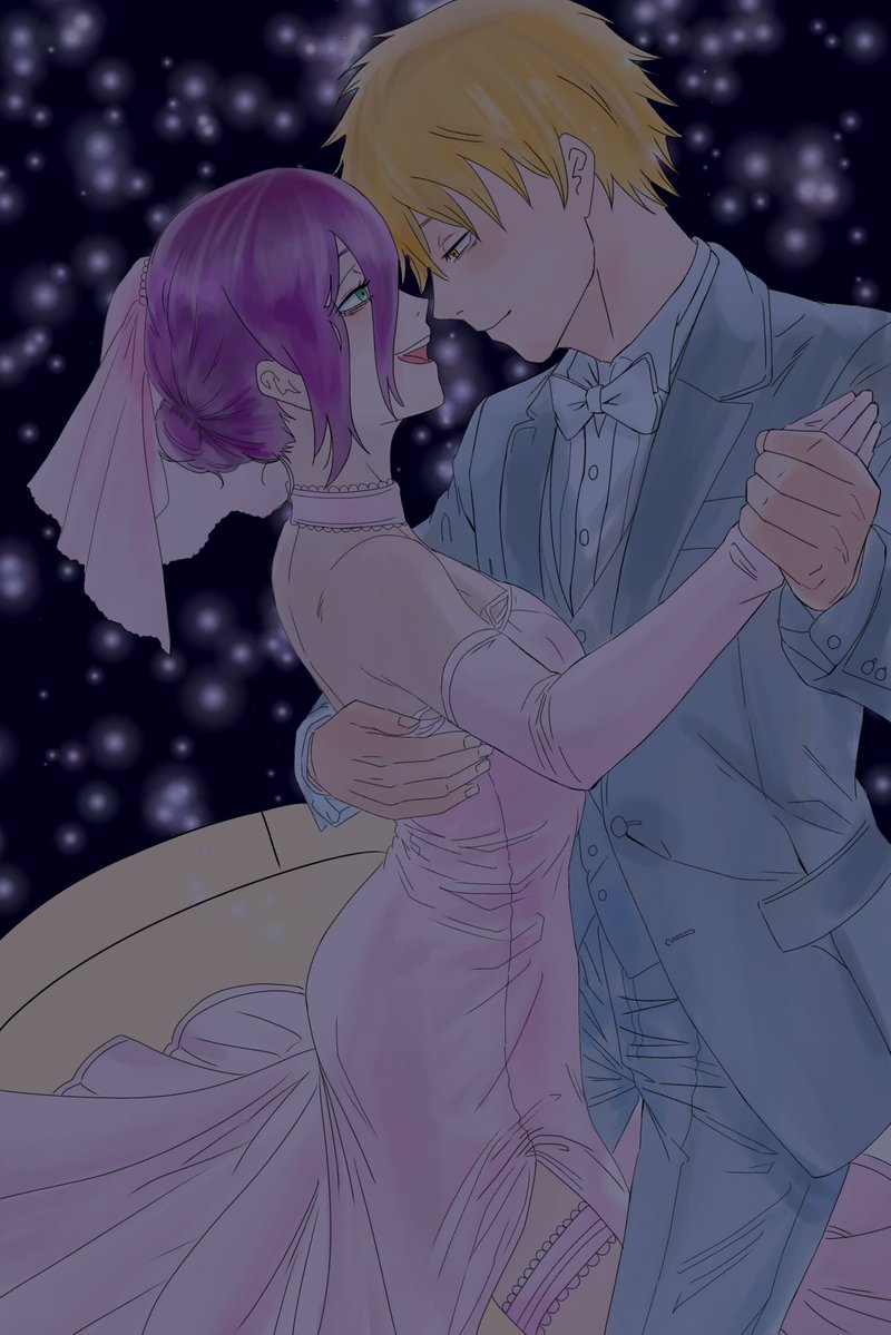 まるでこの世界で2人だけみたいだね

 #ChainsawMan#デンレゼ