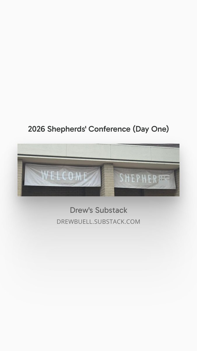 DrewBuell's tweet photo. 2026 Shepherds' Conference (Day One) https://t.co/ABAwWwjCD1 #ShepCon2026 #ShepCon https://t.co/Jbp143jI8O