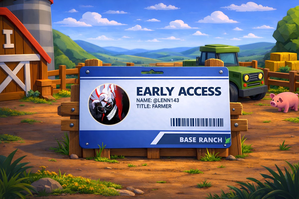 Joined for Base Ranch Early Access

Today 16:00 UTC

Apply now; baseranch.farm x.com/BaseRanch/stat…