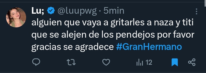 #GranHermano
Que tiraba está,si hay que ir a gritar para que se den cuenta es porque no valen la pena como jugadores