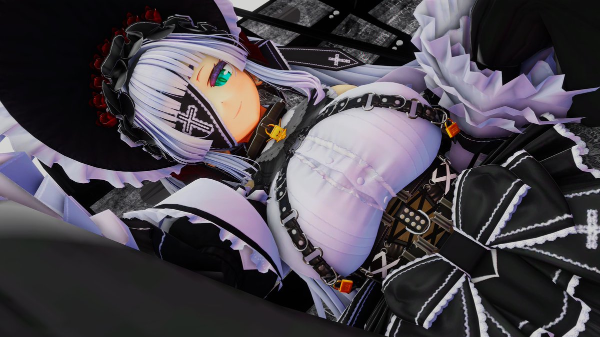 ミザベラちゃんのテストしてる時に撮ったの
(1/2)
 #VRChat️ #黒柚式 