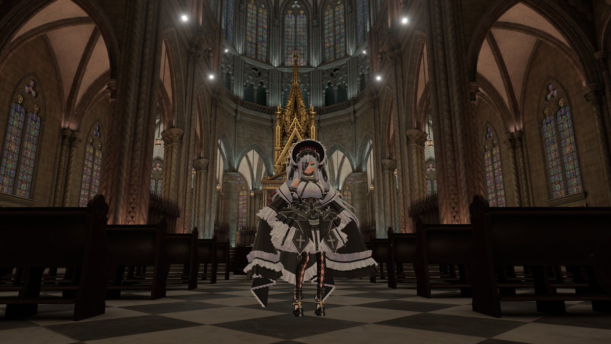 ミザベラちゃんのテストしてる時に撮ったの
(1/2)
 #VRChat️ #黒柚式 