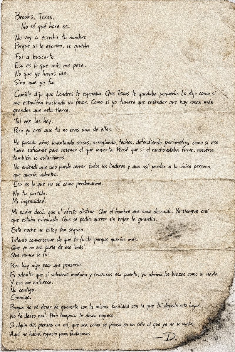 "𝐀𝐛𝐥𝐚𝐜𝐢ó𝐧".

𝑏𝑦: <a href="/drauvion/">Dorian Cargill</a> 

No había nada que responder. El aire frente al pórtico de los Campbell se sentía distinto cuando uno entiende que llegó tarde. No físicamente. Sino tarde en algo que no se puede recuperar. Bajó los escalones sin prisa. No porque estuviera