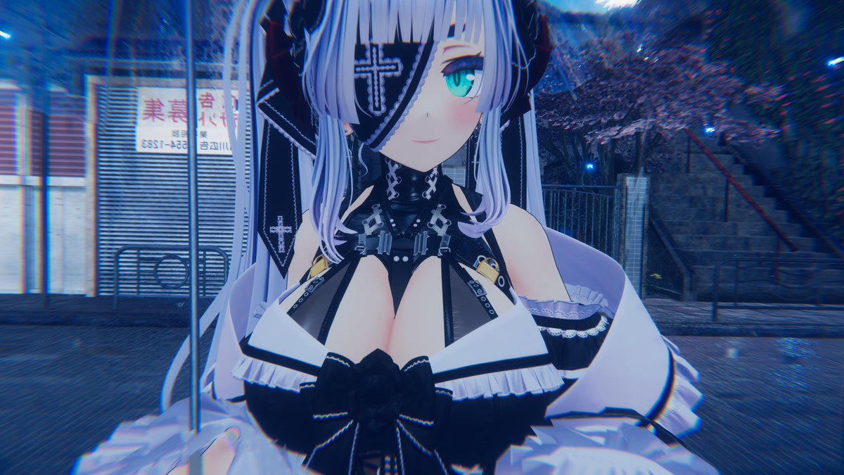 ミザベラちゃんのテストしてる時に撮ったの
(1/2)
 #VRChat️ #黒柚式 