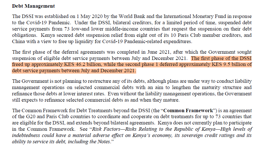 ill_dduor's tweet photo. What partially explains the jump in external debt redemptions is the one-off DSSI payment of KES 135.7bn (Ignore the 'new loans-redemption', never seen a new external loan repaid in its 1st yr!). 

But DSSI explanation speaks of much lower size

What gives? @AmbokoJH @MwangoCapital @KephaMuiruri @Ramah_Nyang @herbling @Dicksonmagecha