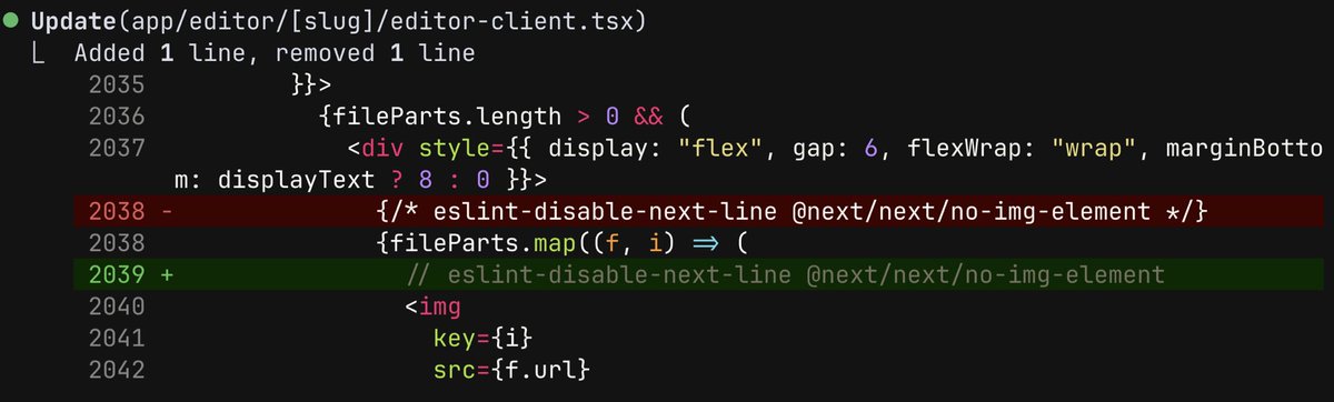 > told Claude to fix lint errors
> what lint errors?
