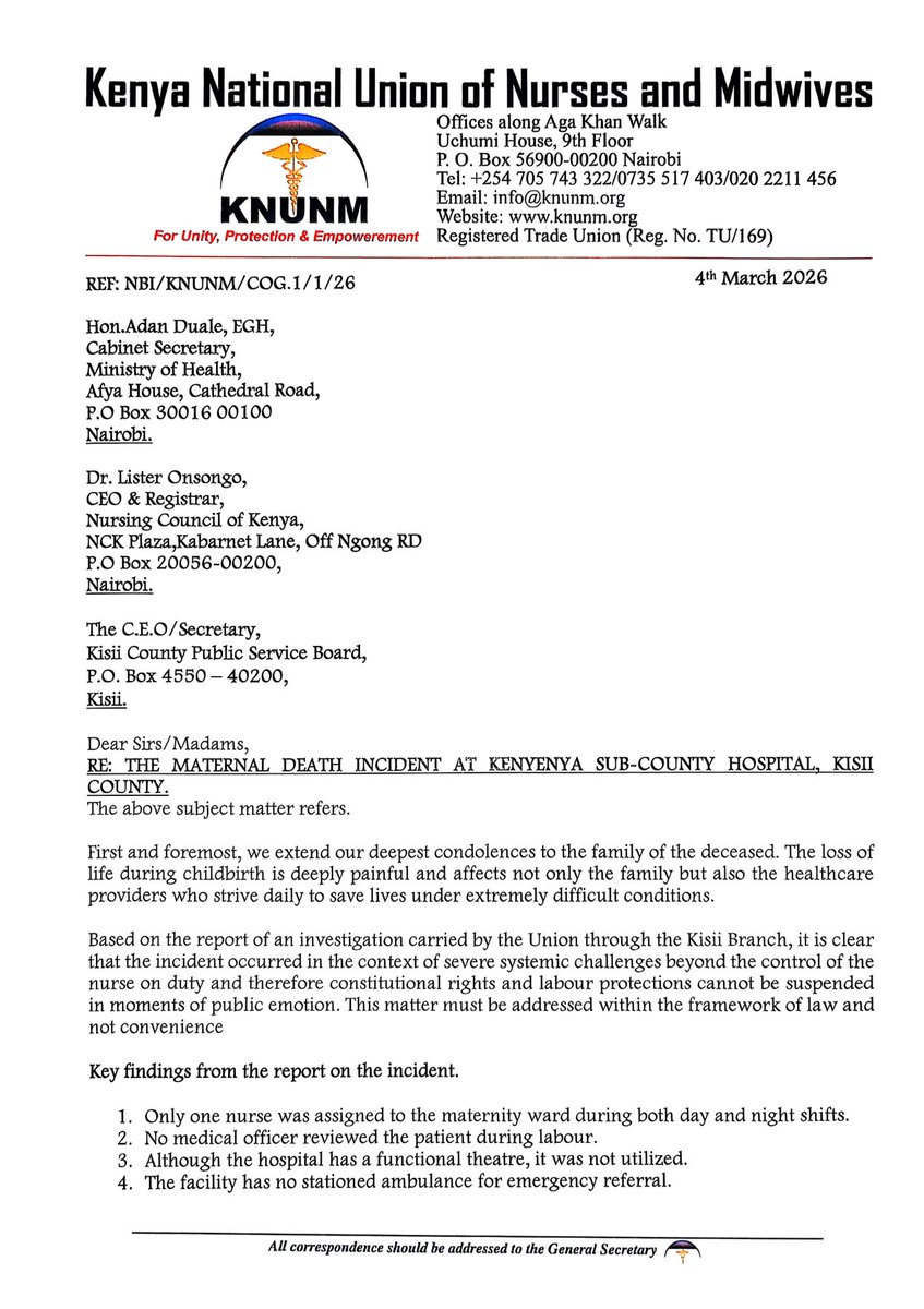 KNUNM-The Voice of a Kenyan Nurse & Midwife tweet media