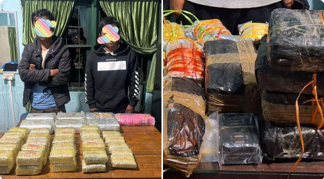 RZuala34899's tweet photo. #Mizoram In a coordinated operation along the
#IndoMyanmar border, #NCB, #SIB, and #StateExcise seized 36.434 kg of #methamphetamine and 905 gm of #heroin, valued at around ₹31 crore.
4 arrested, including a Myanmar national.
#Narcotics #beckysangels #TelAvivBlast #INDvsENG https://t.co/4FrmtJL8dp