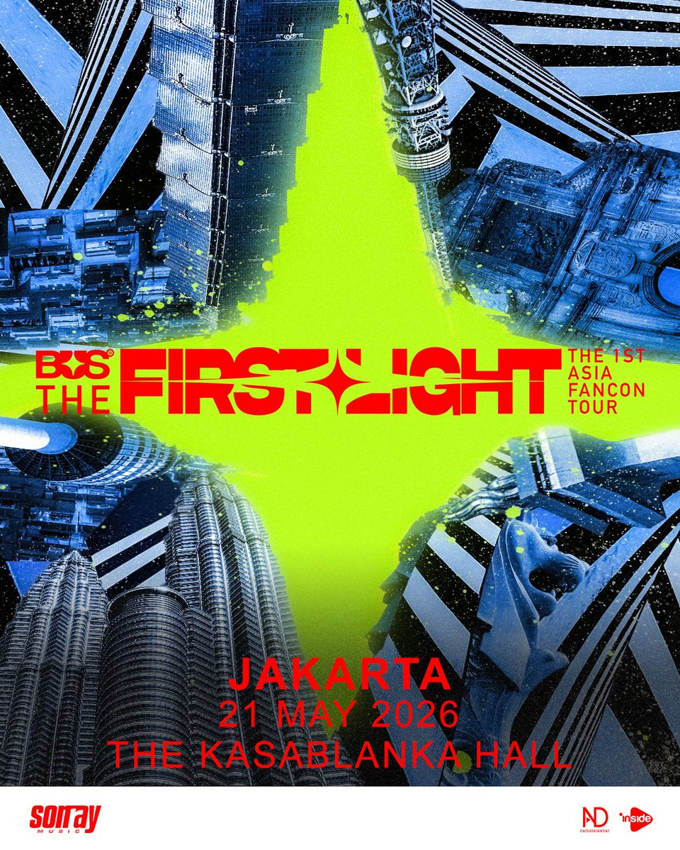 NDEnt_th's tweet photo. BUS THE FIRST LIGHT THE 1ST ASIA FANCON TOUR
📍 JAKARTA
🗓 21 MAY 2026
📍 THE KASABLANKA HALL
Get ready for BUS’s first Asia Fancon Tour! Don’t miss the unforgettable night with BUS in Jakarta ✨
#BUSTHEFIRSTLIGHT
#BUSJakarta
#BUSTour2026
#NDENTERTAINMENT
#INSIDEINDO https://t.co/Q0mQKNchw9