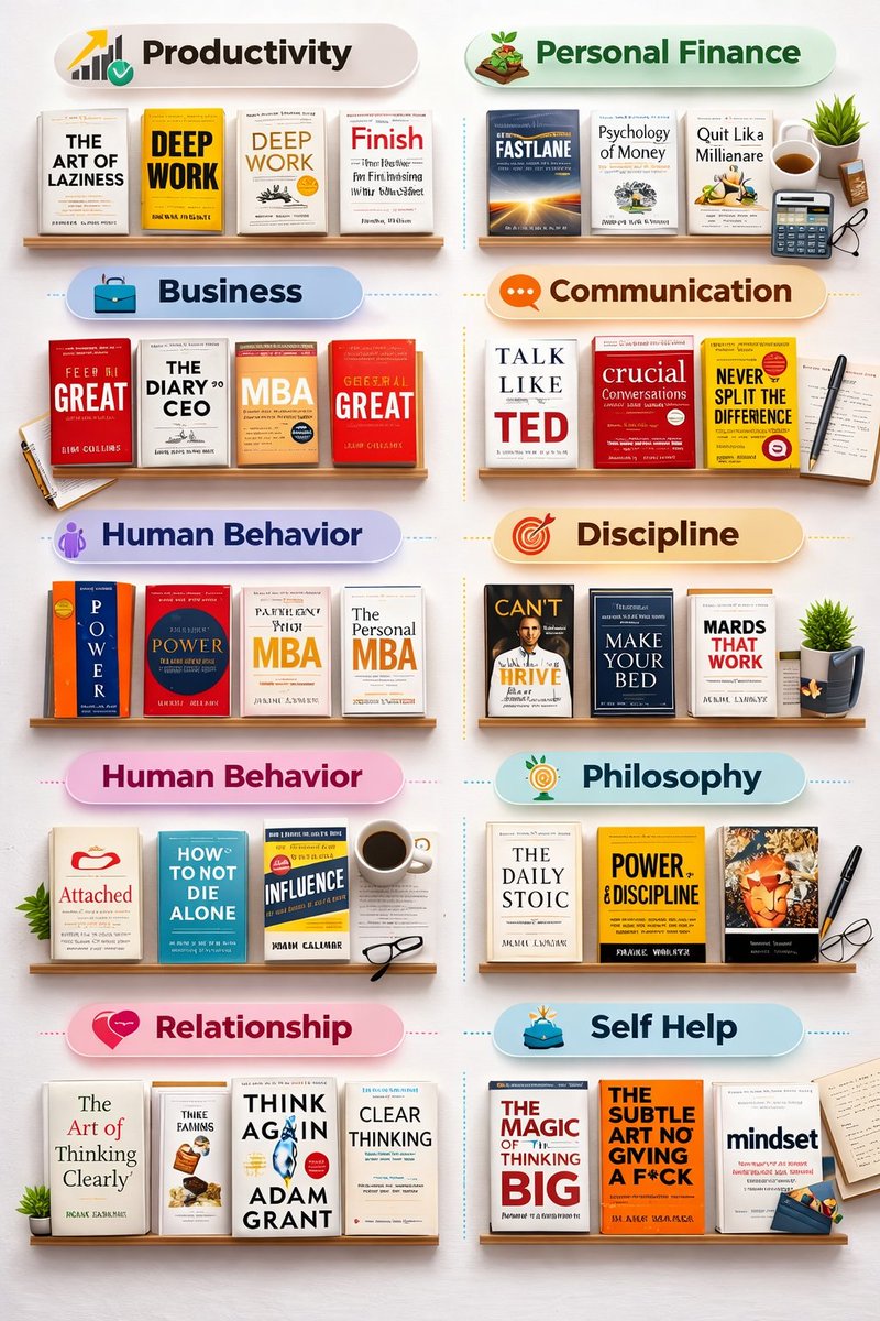 SphereSuc32514's tweet photo. 35 Books to Learn 6 Skills. https://t.co/I8pJFwbKpp